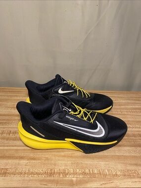 Nike Precision 7 Easy On Black Lightning/Yellow Basketball  Gym Shoes size 9